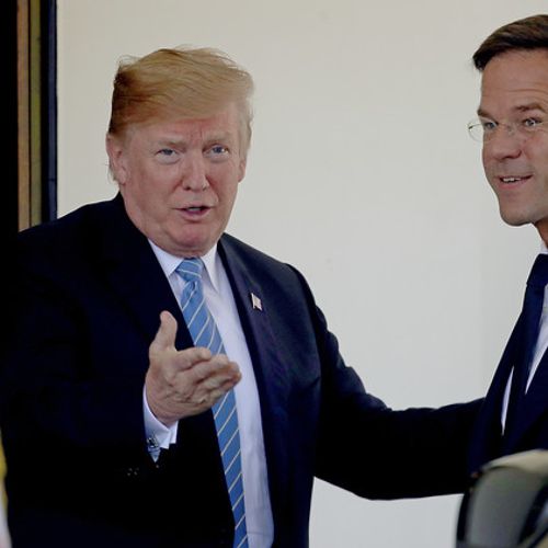 Afbeelding van Rutte op bezoek bij Trump
